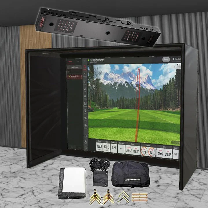 Uneekor EYE XO2 SIG DIY Golf Simulator Studio Package - Image 7
